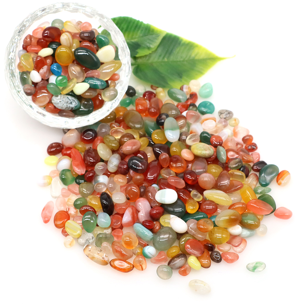 Aquarium Planted Soil - Natural Stone Tumbled Agate Gravel Crystals