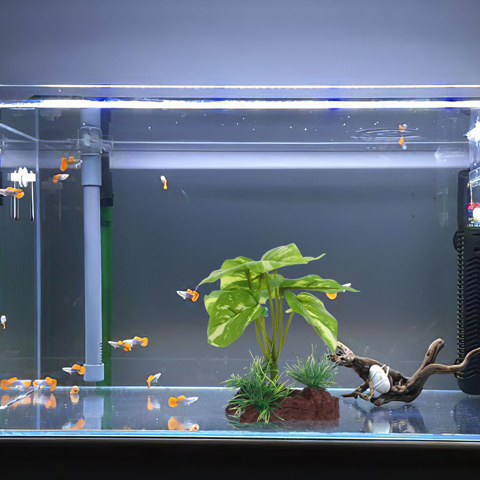 Aquarium Planted Tank Setup - Premium Artificial Aquarium Plants Realistic Plastic