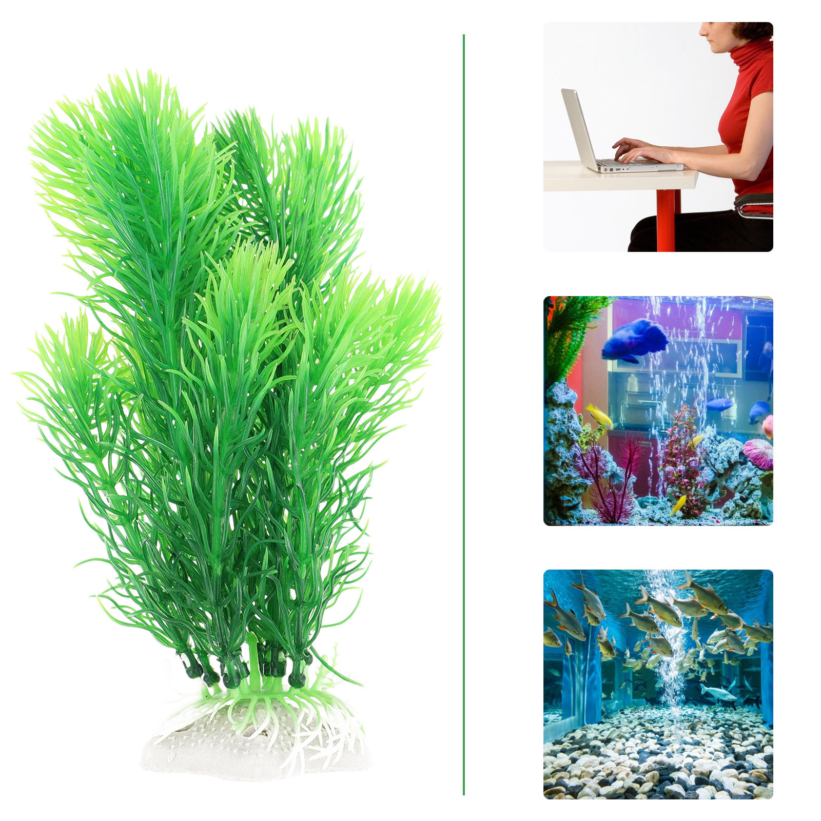Non Planted Aquarium Fish - 2Pcs Lifelike Fake Water Grass Fish