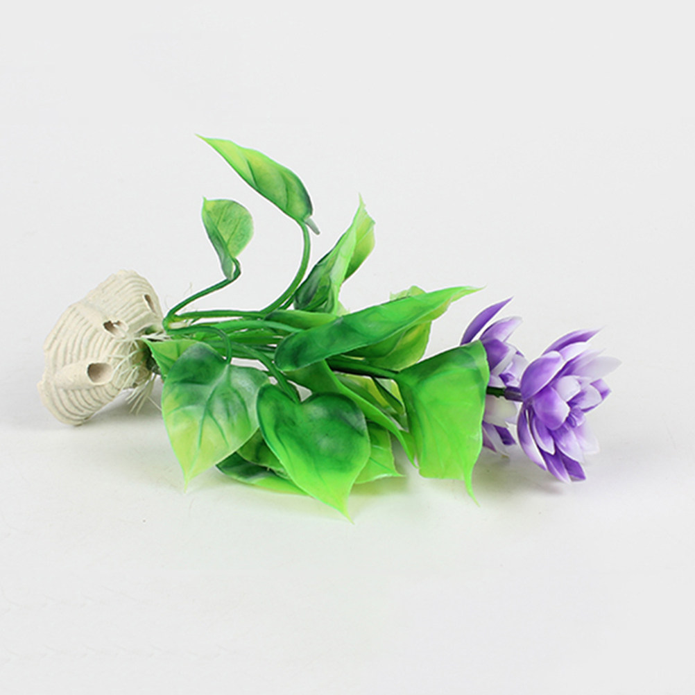 Non Planted Aquarium Fish - 3Pcs Realistic Lotus Aquarium Plants Plastic