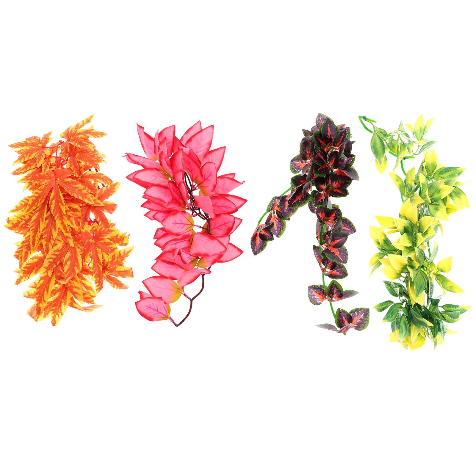 Non Planted Aquarium Fish - 4Pcs Premium Artificial Plant Rattan Simulation