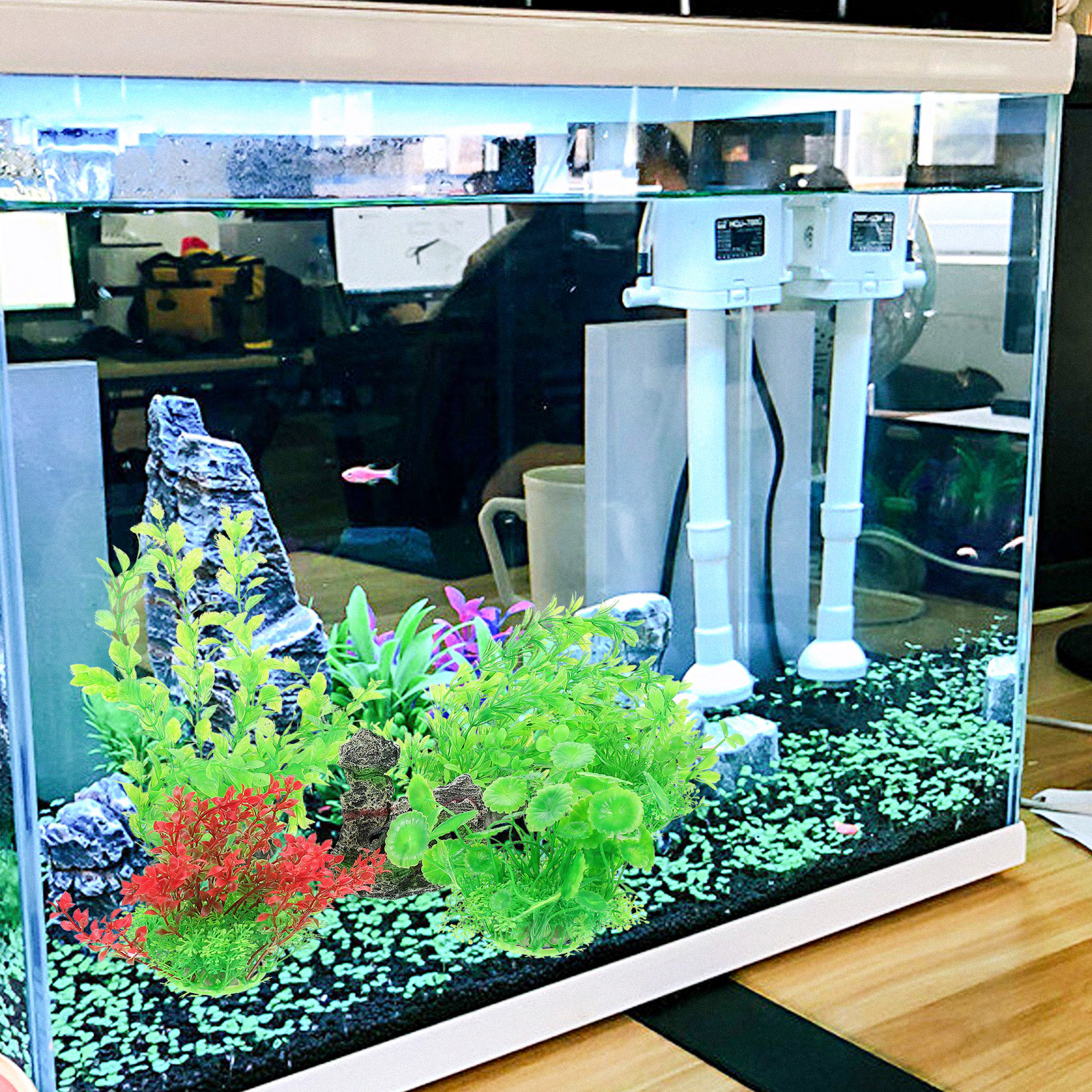 Non Planted Aquarium Fish - 1Set Realistic Aquarium Plant and Rockery