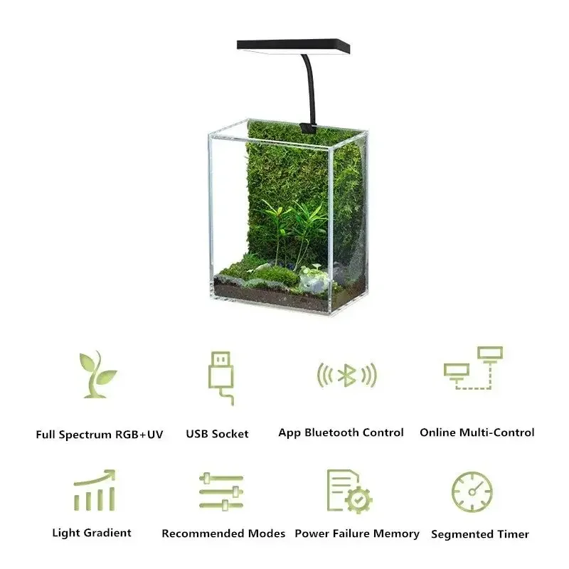 WEEK AQUA Mini 9 Pro USB Nano  - đánh giá và giá Aquarium Plant Iron