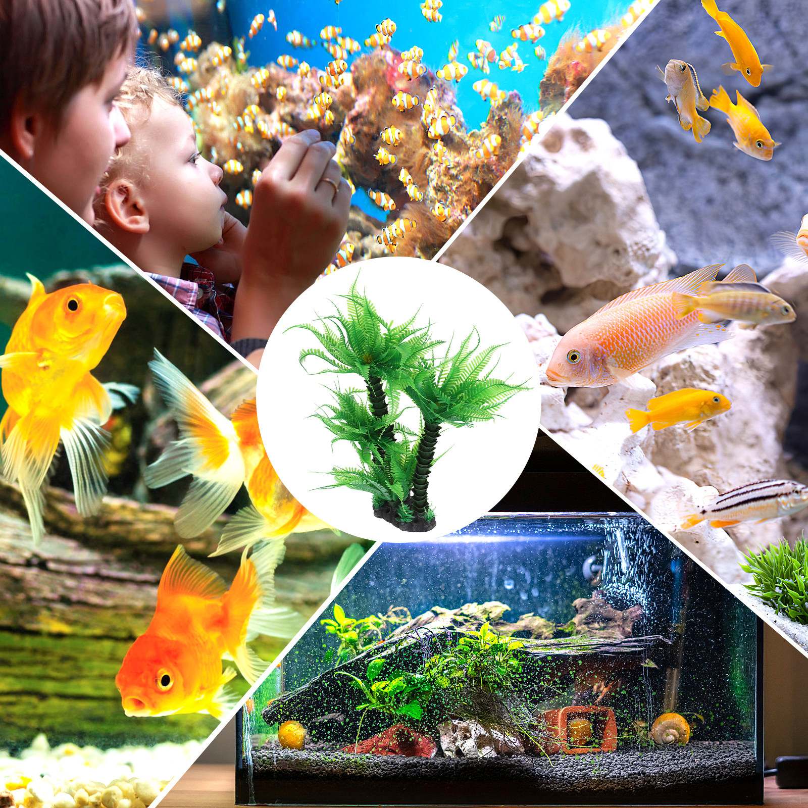 Artificial Aquarium Plants Set - đánh giá và giá Non Planted Aquarium Fish