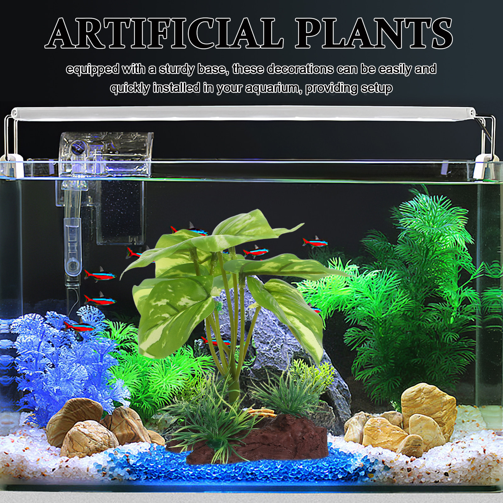 Premium Artificial Aquarium Pl - đánh giá và giá Aquarium Planted Tank Setup