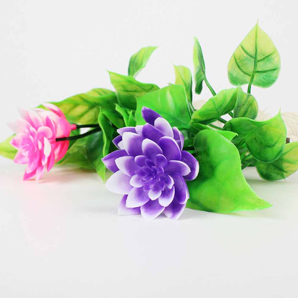 3Pcs Realistic Lotus Aquarium  - đánh giá và giá Non Planted Aquarium Fish