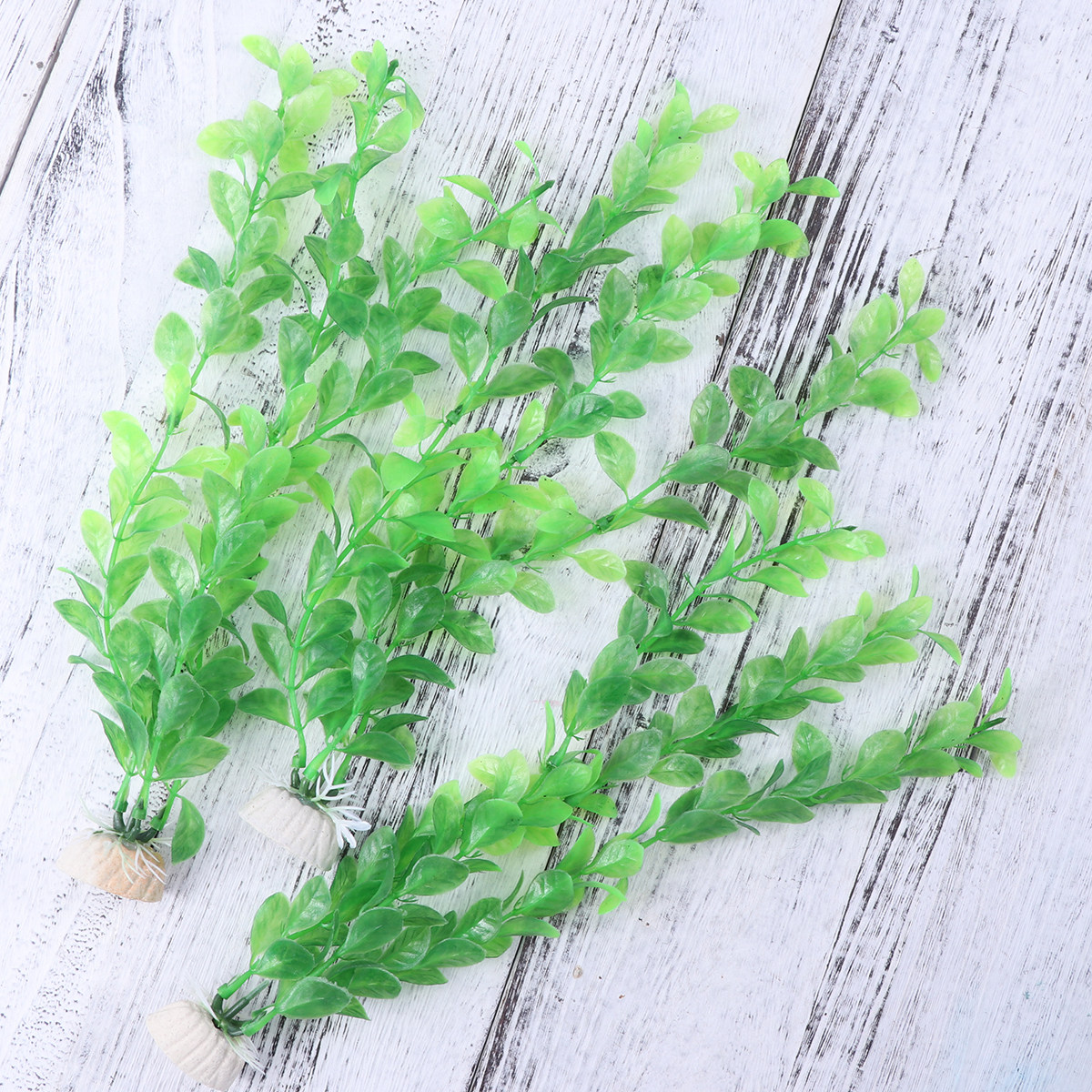 3Pcs Green Plastic Artificial  - đánh giá và giá Non Planted Aquarium Fish