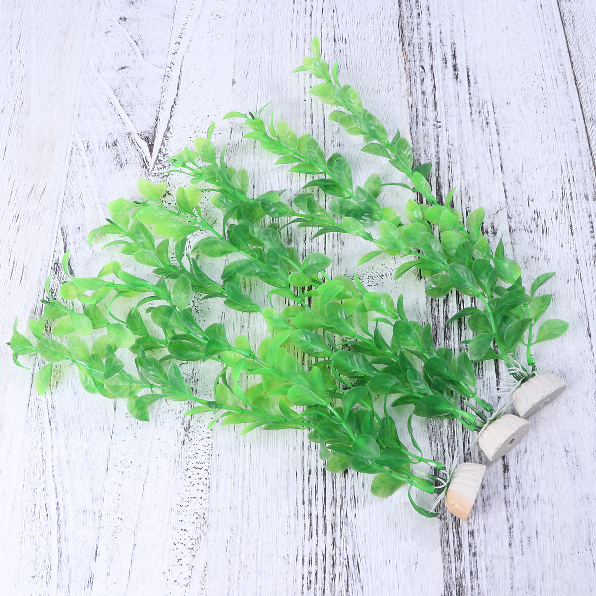 3Pcs Green Plastic Artificial  - đánh giá và giá Non Planted Aquarium Fish