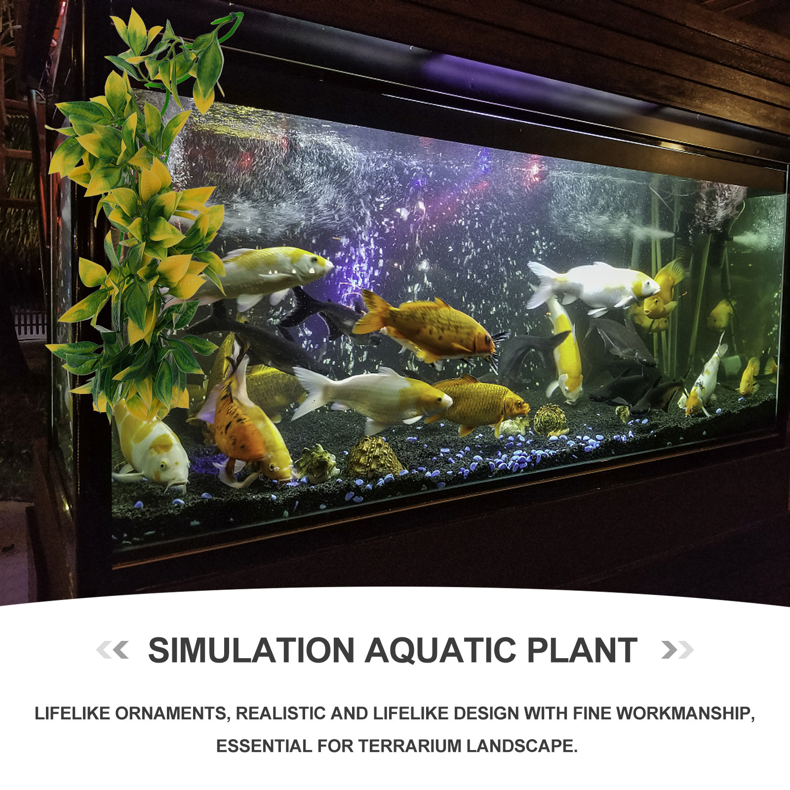 4Pcs Premium Artificial Plant  - đánh giá và giá Non Planted Aquarium Fish
