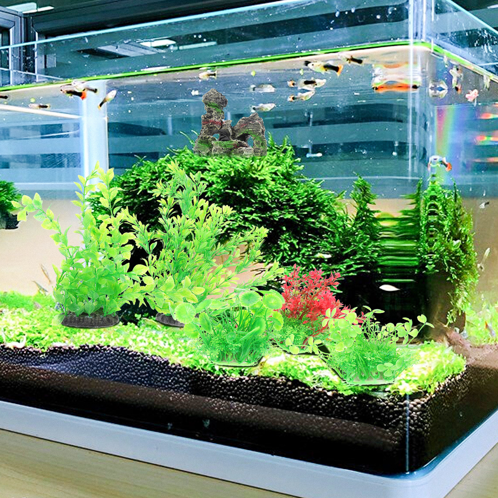 1Set Realistic Aquarium Plant  - đánh giá và giá Non Planted Aquarium Fish