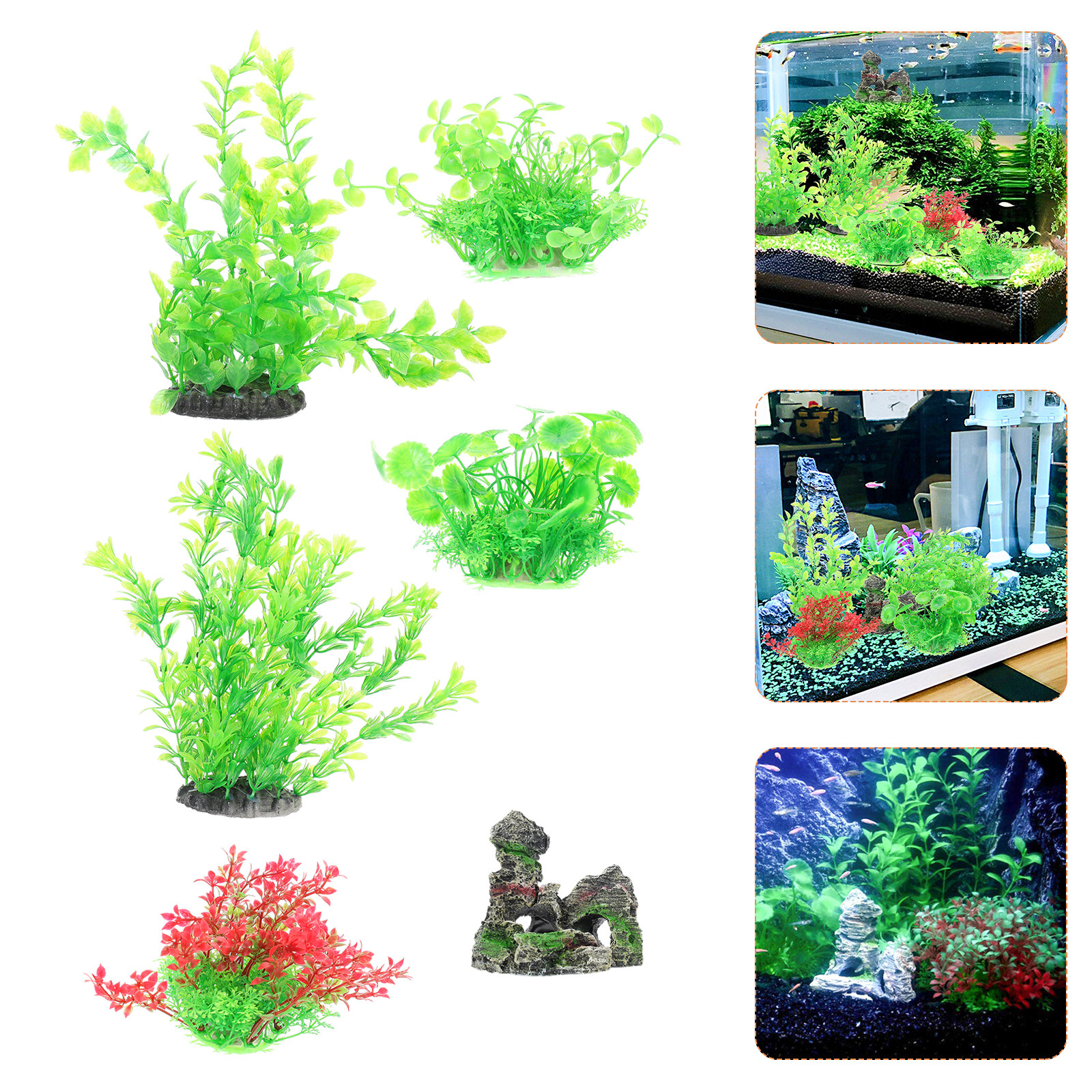 1Set Realistic Aquarium Plant  - đánh giá và giá Non Planted Aquarium Fish
